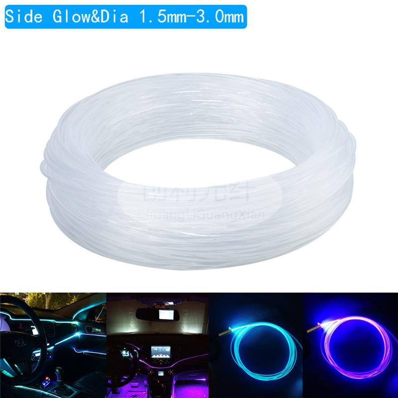 2mm Ultra-Bright Solid Core Side-Emitting Fiber Optic Light Guide Strip for Ambient Lighting