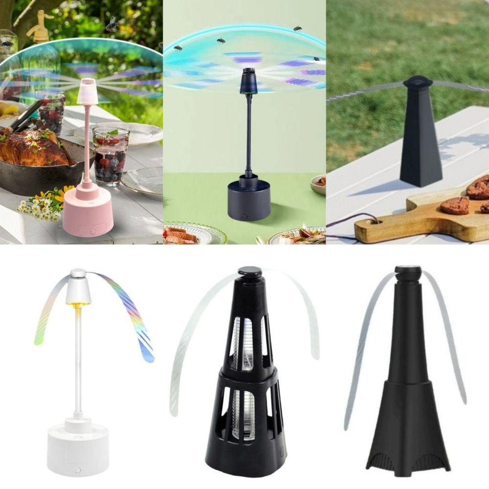 USB Rechargeable/Battery Powered Fly Repellent Fan Portable Can Drive Flies Insect Repellent Fan Soundless Safe
