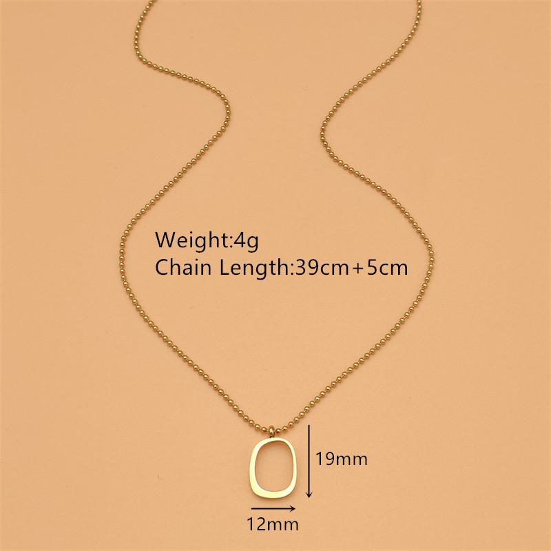 Simple And Versatile Stainless Steel Square Necklace, Sweater Chain Design Female