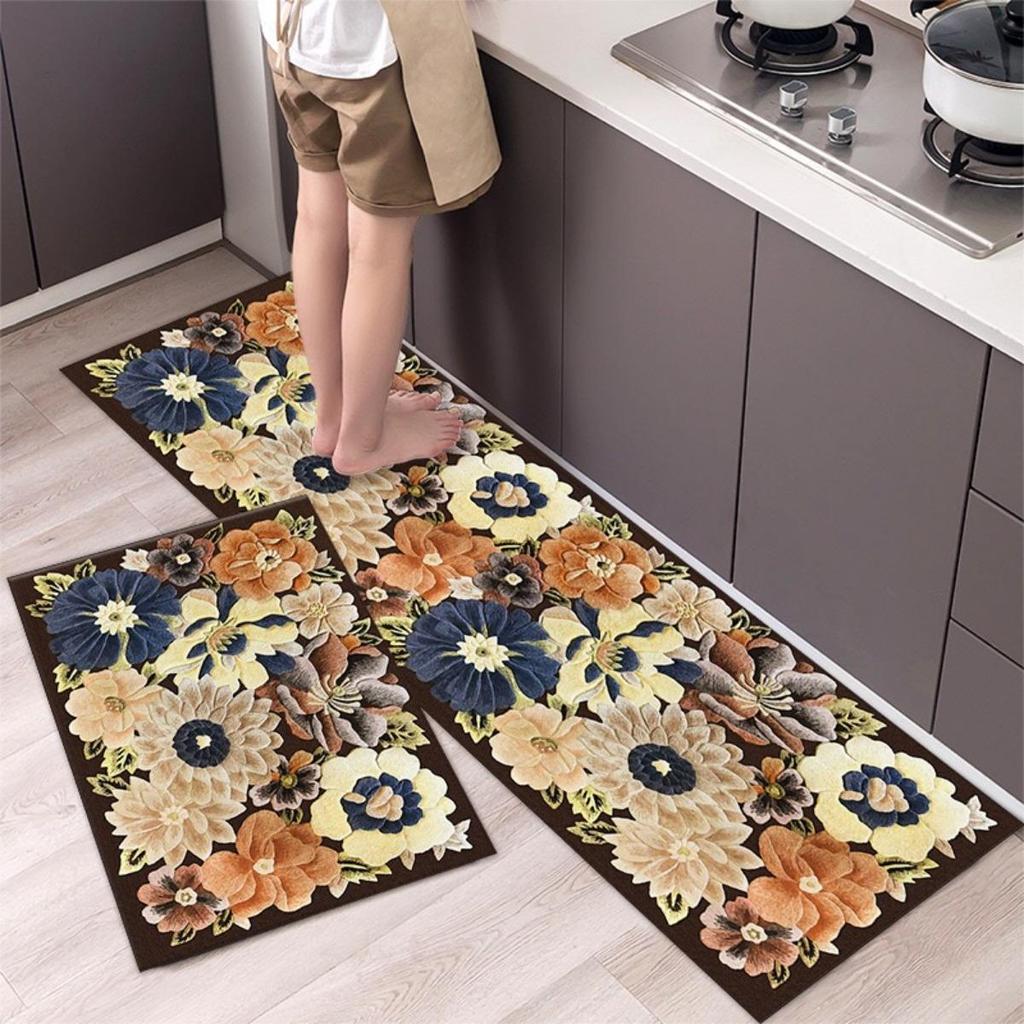 HOMZY Küchenmatte Teppich für Boden Hauseingang Fußmatte Schlafzimmer Wohnzimmer Dekor Bettvorleger Flur Balkon Badezimmer Rutschfeste Matte