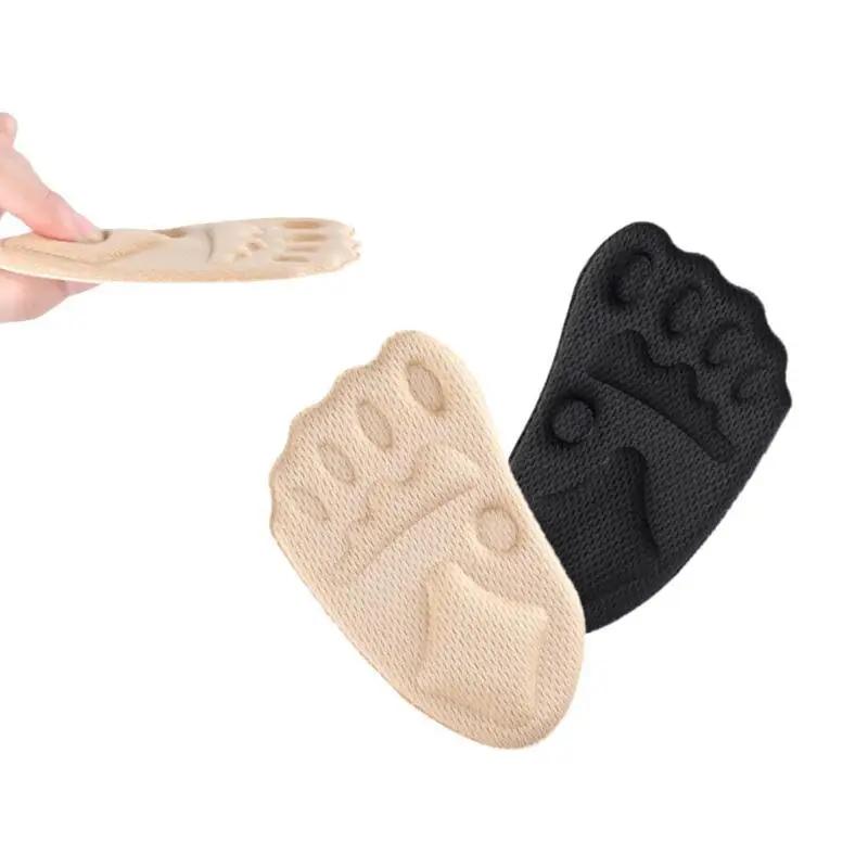 Mode 1 Paire Coussinet Avant-Pied Talon Haut pour Masser Coussinet d'Orteil Chaussures Inserts Demi-Semelles Fasciite Plantaire Soulagement de la Douleur Soin des Pieds Confortable