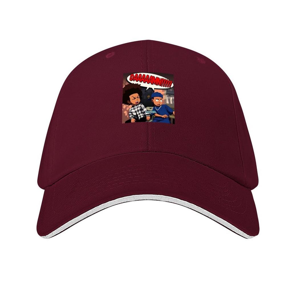 The Boondocks DAMN meme Huey x Riley Freeman Baseball Cap Streetwear New In The Hat Mountaineering Caps Male Womens