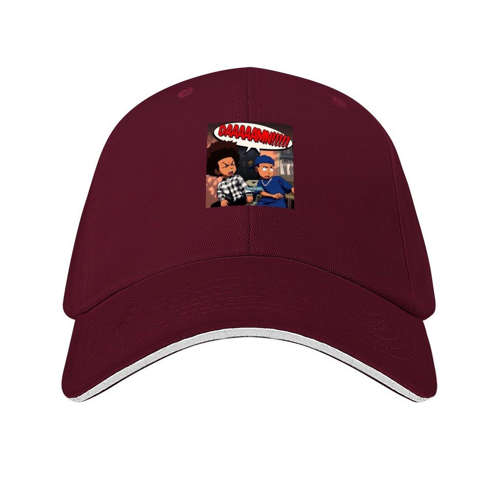 The Boondocks DAMN meme Huey x Riley Freeman Baseball Cap Streetwear New In The Hat Mountaineering Caps Male Womens