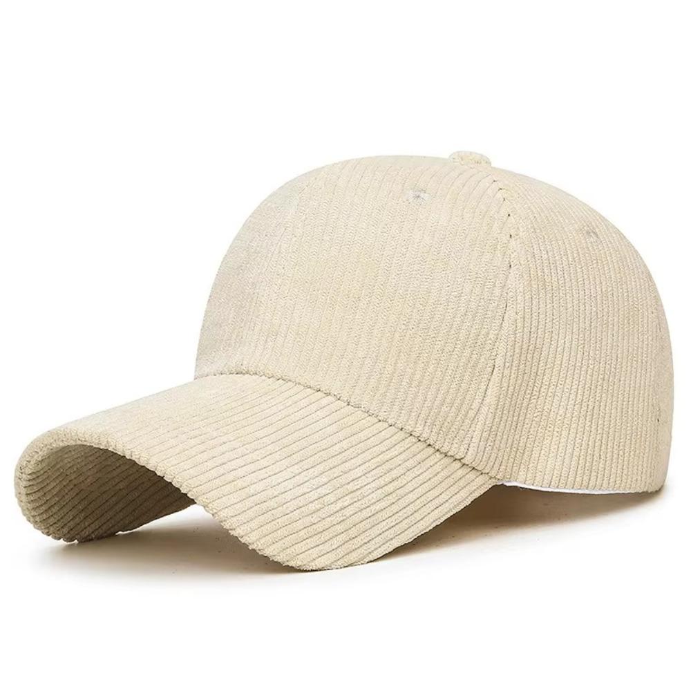 Versatile Adjustable Corduroy Cap Corduroy Solid Color Baseball Cap Sunshade Cap