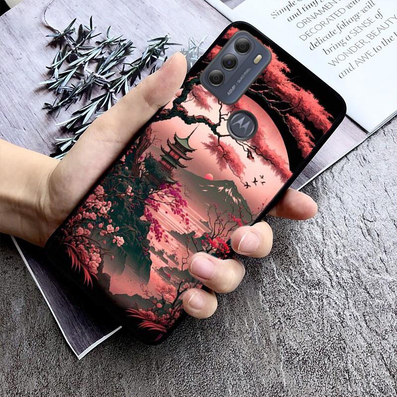Japanese Mount Fuji Landscape Phone Case For Moto E32 E32S E20 E40 E7 Plus Edge 40 30 Ultra Neo 20 Lite G13 G9Plus GPure GStylus