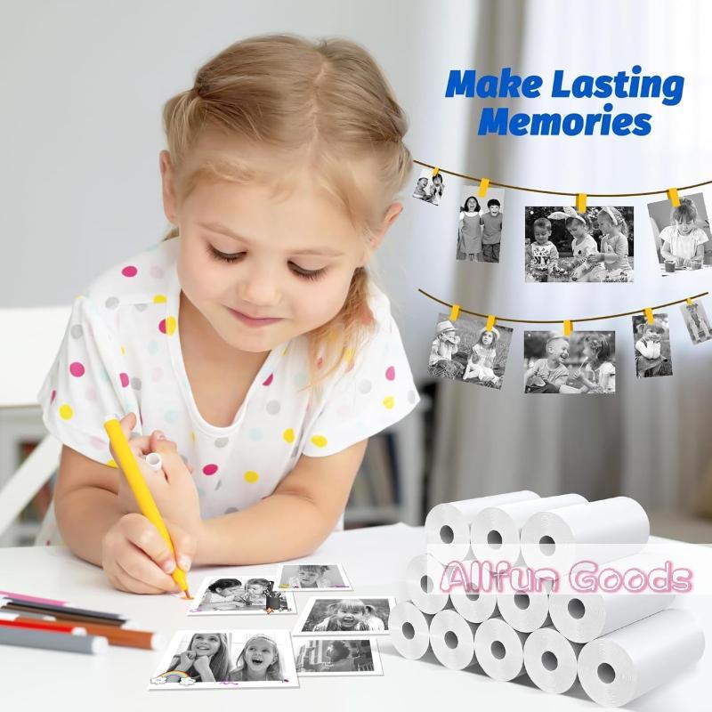 10Rolls 57x25mm White Thermal Paper For Children's Camera Instant Print Kids Camera Printing Paper Replacement Accessories