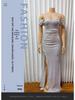 Elegant Sequin Slit One-Shoulder Long Dress - High-End Fashion for Women