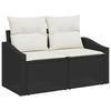 Garden Sofa Set with Storage 7 pcs Black Poly Rattan