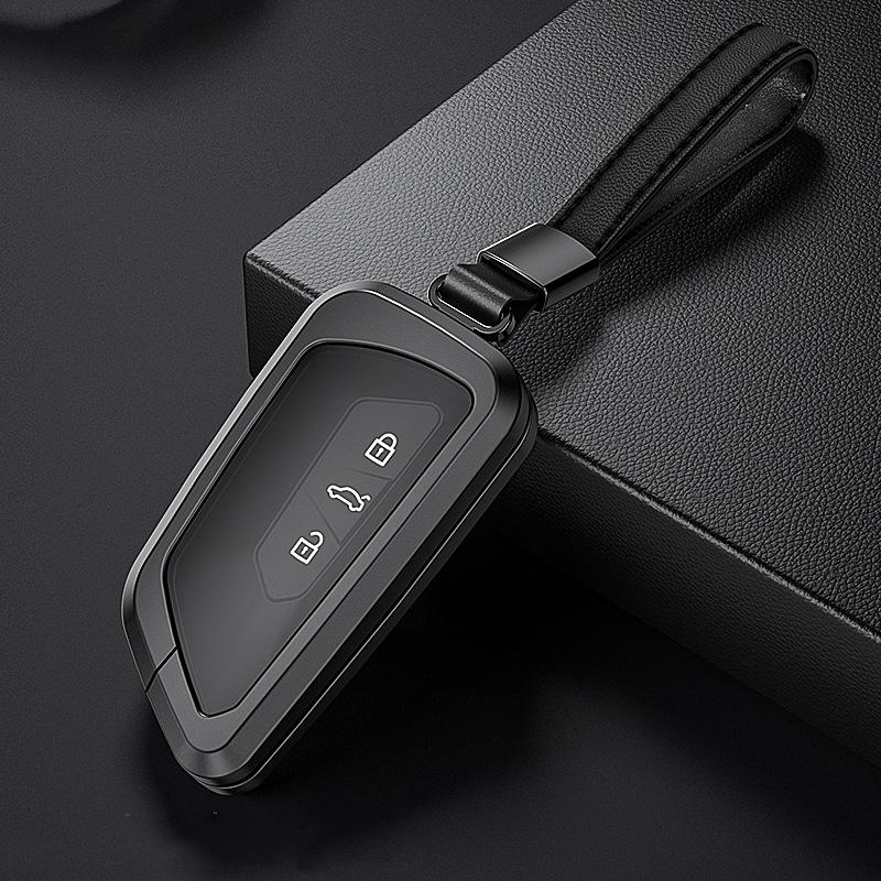 Styling Mouldings Car Aluminium Alloy+TPU Key Fob Cover Case For VW Volkswagen Golf 8 Mk8 New Skoda Octvia 3/4/5Buttons 2020 202