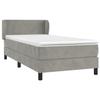 Maison Exclusive - Sommier à lattes de lit et matelas Gris clair 90x200 cm Velours