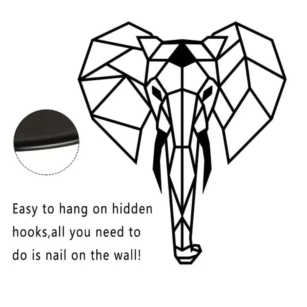 Геометрическая голова слона — фото 7