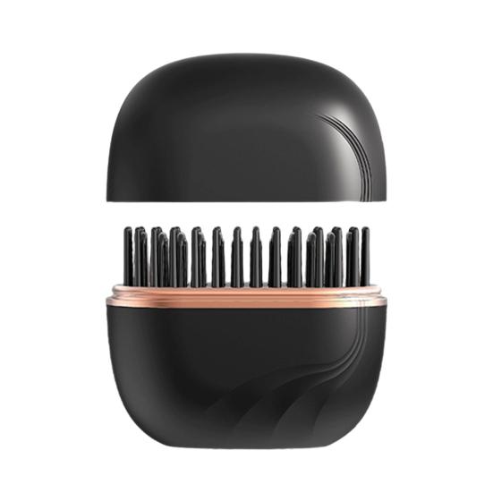 Mini-Haarglättbürste Wiederaufladbar Tragbar 3-stufige Temperaturregelung für Alle Haartypen Schnelles Aufheizen Verbrühungsschutz Heißbürste Freundliches Geschenk