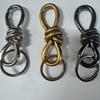 High-End Metal Figure 8 Climbing Buckle Keychain with Knotted Rope Pendant