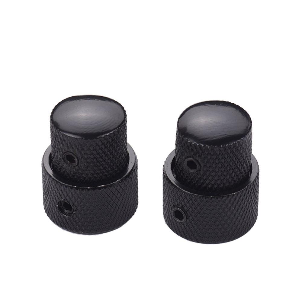 2sets Metal Dual Concentric Stacked Control Knobs With Wrench Guitar Control Knobs Electric Bass чёрный