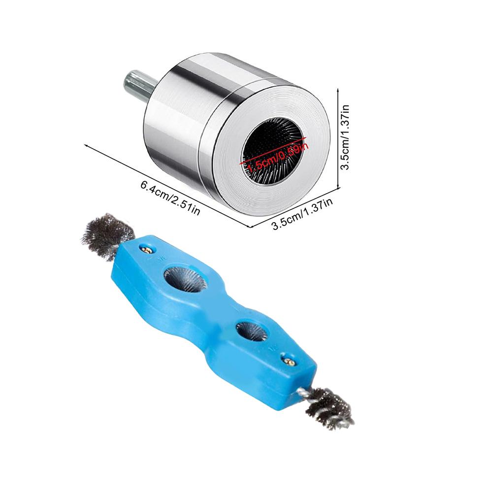 Copper Tube Pipe Cleaning Brush For Drill 15mm/22mm Metal Tube Cleaning Brush Battery Cleaning Brush For Power Drill Cleaning