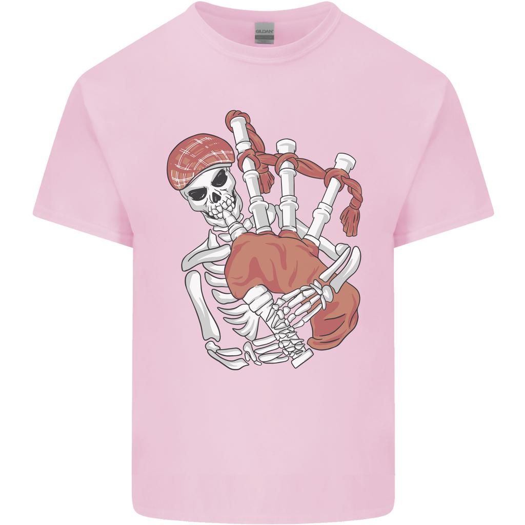A Skeleton Playing the Bagpipes Unisexs Light Cotton TShirt
