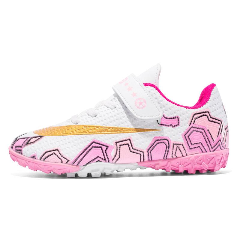 Football shoes Children's buckle broken nails Artificial turf Youth kindergarten Velcro training shoes