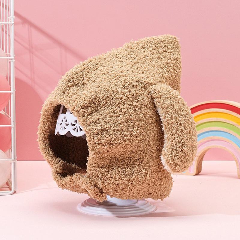 Simpatico Cappello da Bambino Autunno Inverno Orecchie da Coniglio Morbido Peluche Caldo Cappello Berretti per Bambini Tinta Unita Cappello con Paraorecchie Cuffia