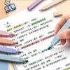 6Pcs/Set Double Headed Pastel Highlighters Soft Tip Hand Account Pens  School Office Supplies
