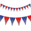 Red & White Striped Triangle Flag Banner for Festivals, Parties, Carnivals & Decorations