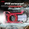 Solar 5000mAh, IP65 Waterproof Emergency Radio Hand Crank  Dustproof Bluetooth 5.3 Portable AM/FM /NOAA Weather Alert Radio