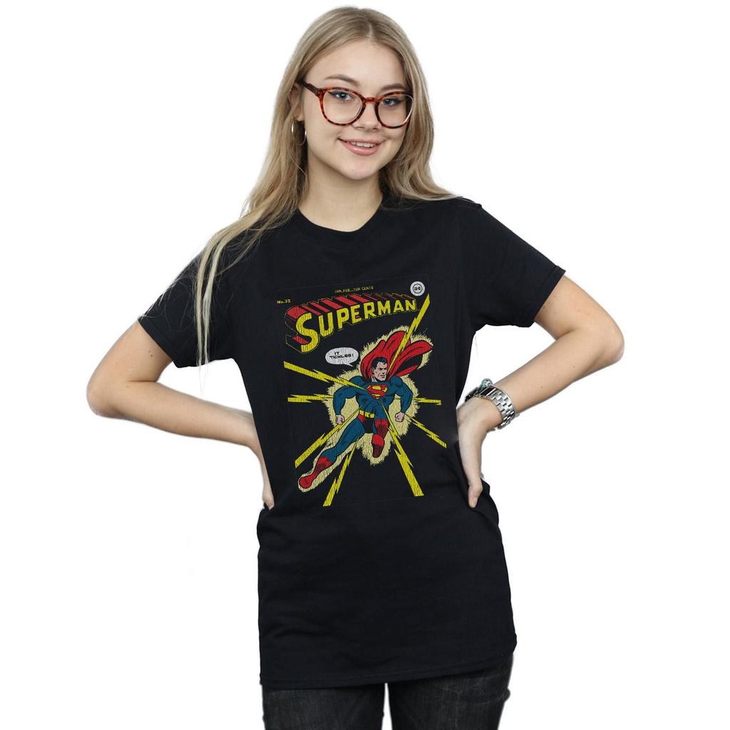 DC Comics Womens/Ladies Superman No. 32 Cover Cotton Boyfriend T-Shirt