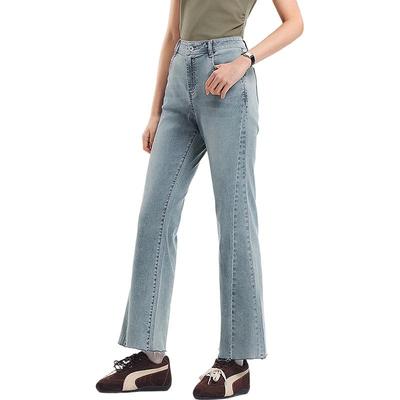 Semir Damen Petite Rohsaum Cropped Schlagjeans
