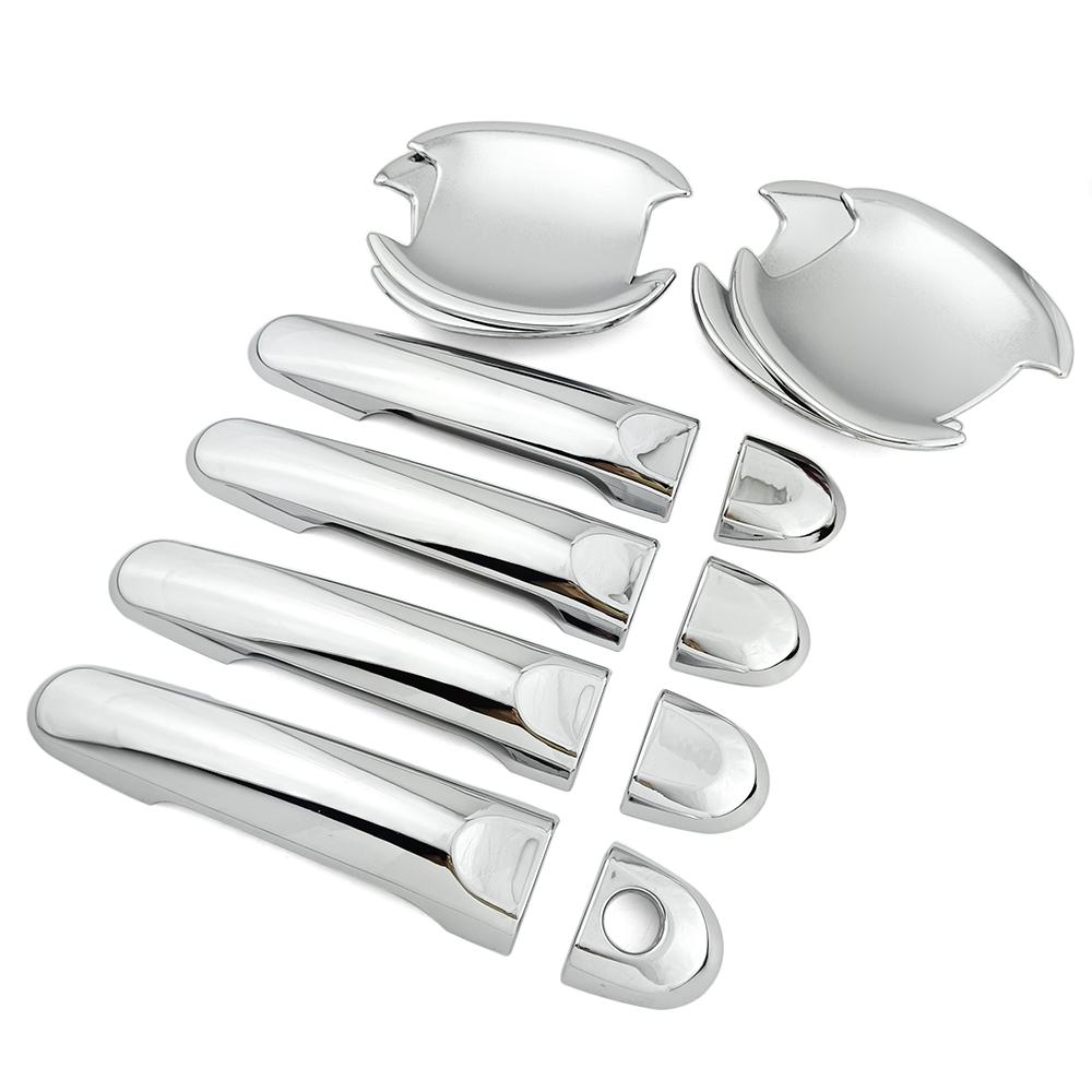 For Nissan Note / Versa Note 2nd Gen 2012-2018 Car Styling Chrome Door Handle Cover Trim & Door Bowl Cover Trim 2013 2014 2015