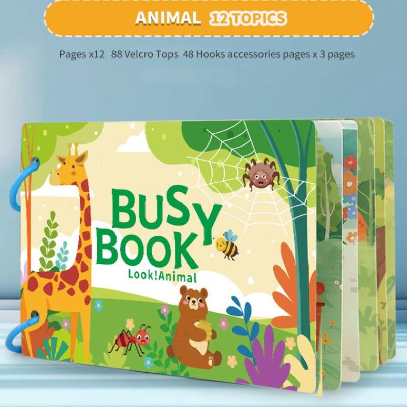 Magnetic Sticker Busy Book For Baby Enlightenment Book Montessori Toy Activity Books For Toddlers