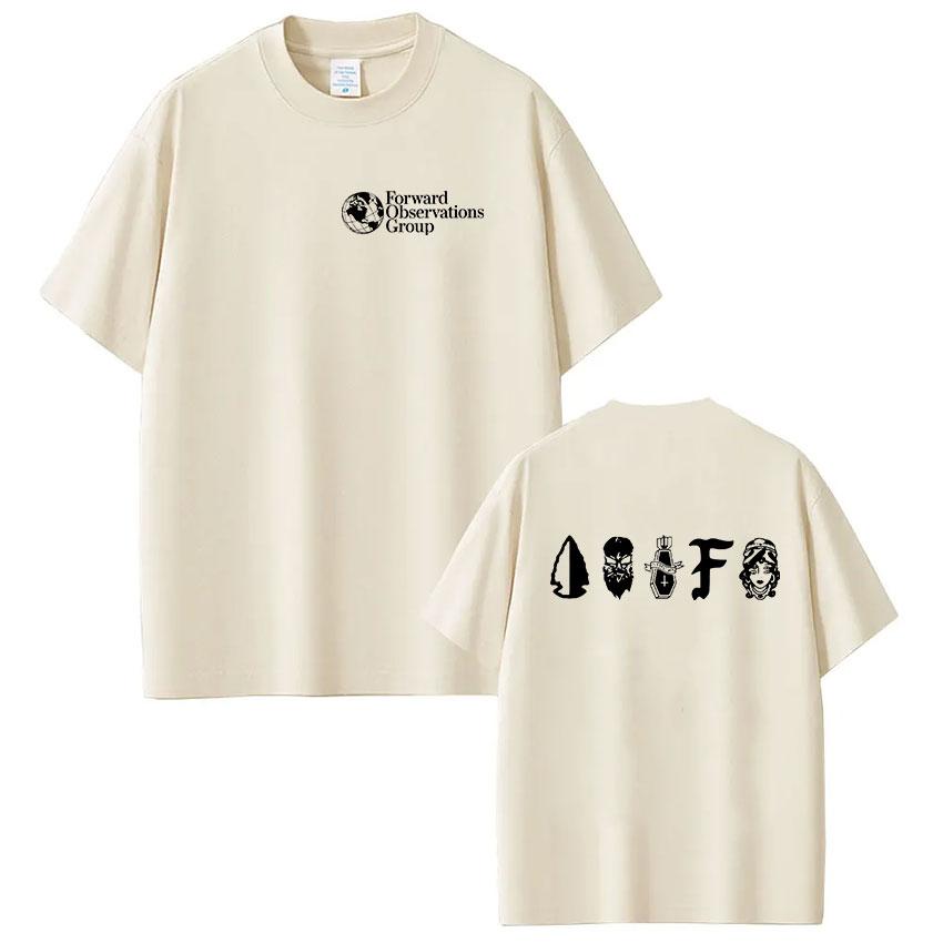 Forward Observations Group Skeleton Tshirts Unisex Women Clothing Fashion Punk Gothic T Shirts Oversized Casual Tees Streetwear