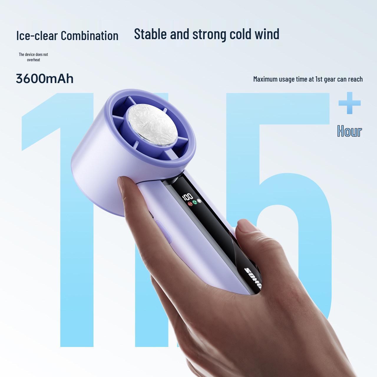 

SONGX Luo Tianyi Dual Mode Foldable Ice-Feel Fan with Long Battery for Outdoor Use. Dreamy Purple Handheld Small Fan