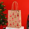 12Pcs 15*8*21cm Christmas Handles Kraft Paper Gift Bags Party Favors Packaging Gift Bag