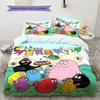 Barbapapa Spark Bedding Quilt Set Quilt Cover Pillowcase Home Decoration Birthday Gift (1 * Duvet Cover + 2 * Pillowcase, Without Core)