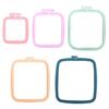 Rimikuru Embroidery Hoops, Cross Stitch Plastic, Set of 5, Square Embroidery Hoops, Cute
