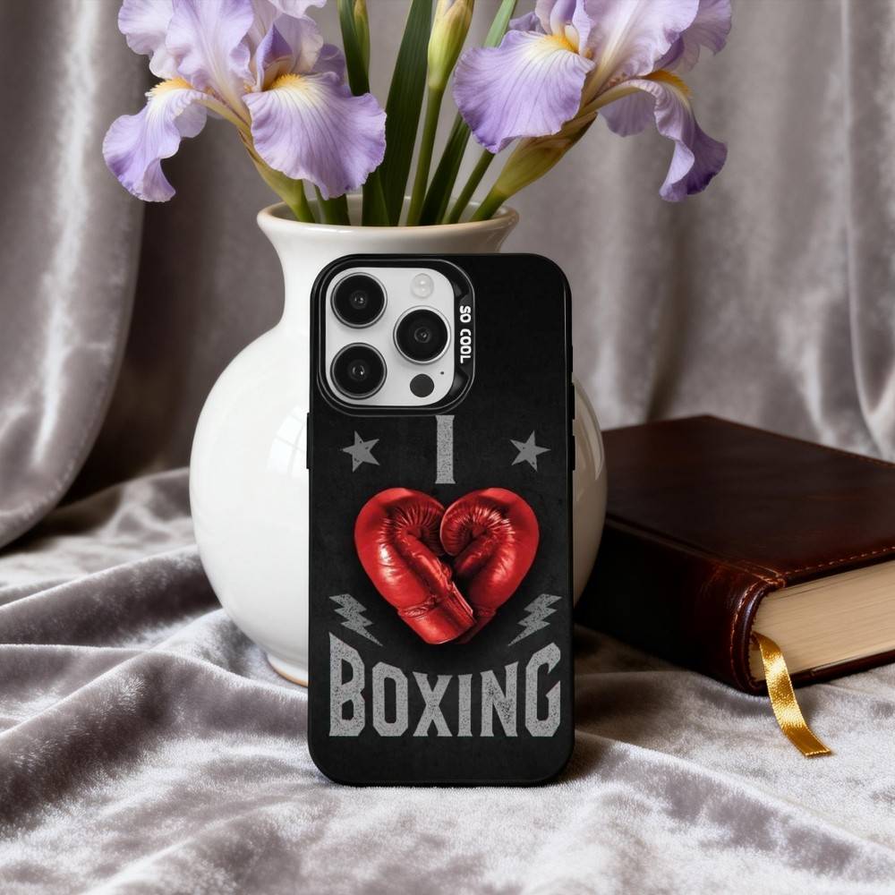 B-Boxing-G G-Gloves Phone Case For iPhone17,16,15,14,13,12,11 Plus,Pro Max Black Candy silver phone case