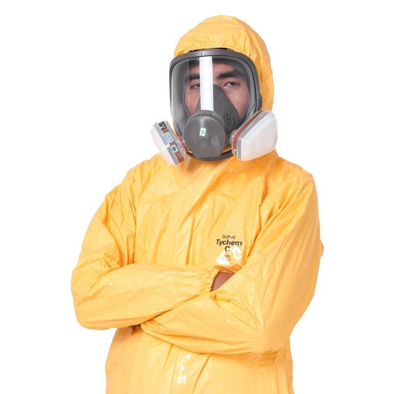 DuPont Tychem Level C Chemical Protective Suit - Acid, Alkali, Pesticide, Paint, and Toxic Dust Shield.