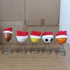 Sports Ball Christmas Tree Top Ornament, Spring Mounted Santa Hat Style for Indoor Holiday Party Tabletop Shelf Display