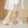 Sandals women's new summer fashion word with sandals women thick heel sandals high heels women
