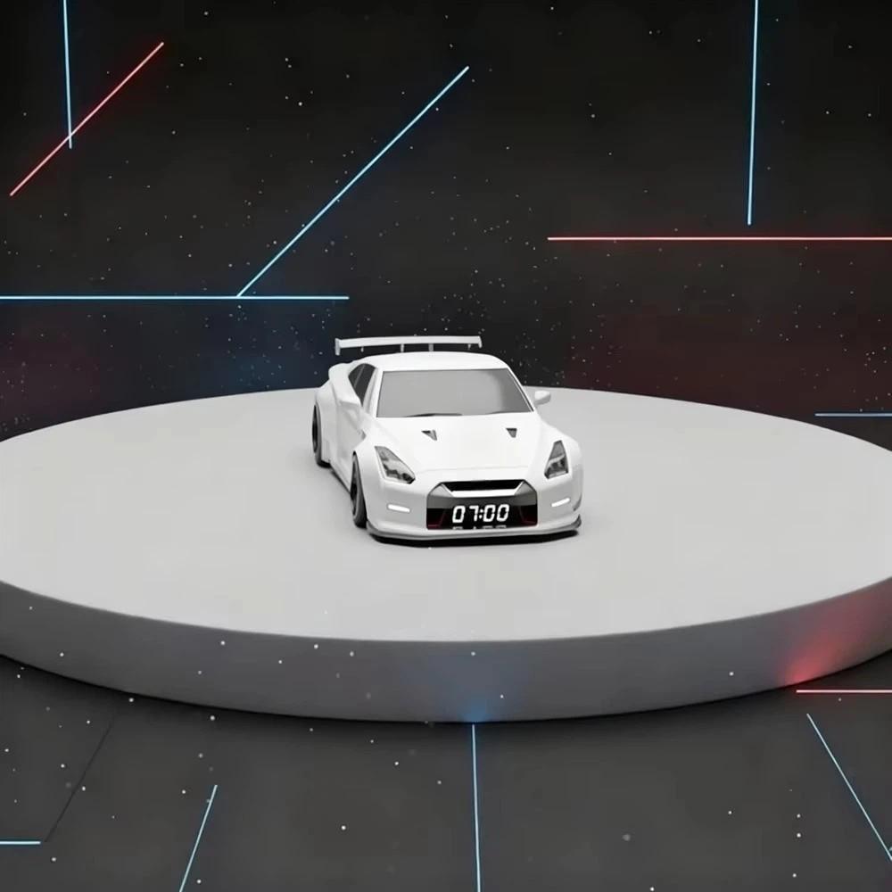 New LED Display Hyper-car Alarm Clock Super Car Shaped Portable Novelty Alarm Clock Creative Digital Clock for Car Enthusiasts