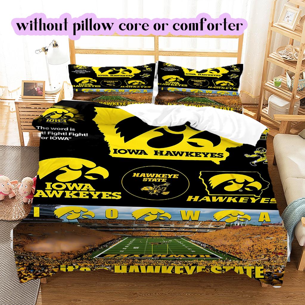 Rugby logoPattern Bedding Quilt Set Quilt Cover Pillowcase Home Decoration Birthday Gift (1 * duvet cover + 2 * pillowcase, without core)
