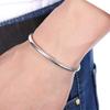 Denchy 925 Silver Bangle Bracelet, Fashion Jewelry Simple Cuff Bangles for Women Mom Wife Valentine Mothers Day Gift