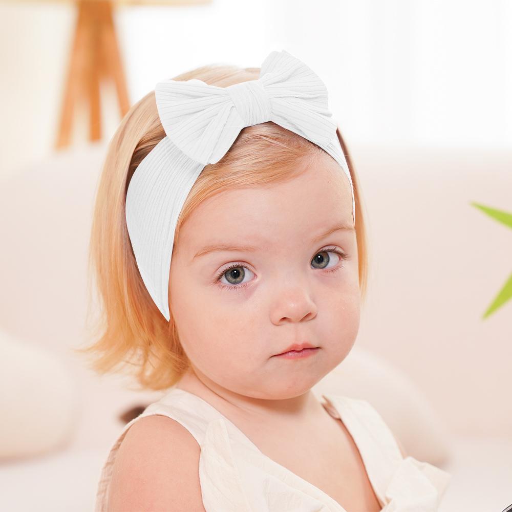 3 Pièces/Ensemble Lindo Bandeau Uni pour Bébés Filles Doux Élastique Bandeau Turban Bandeau pour Cheveux Chapeau Accessoires pour Cheveux pour Bébés et Enfants