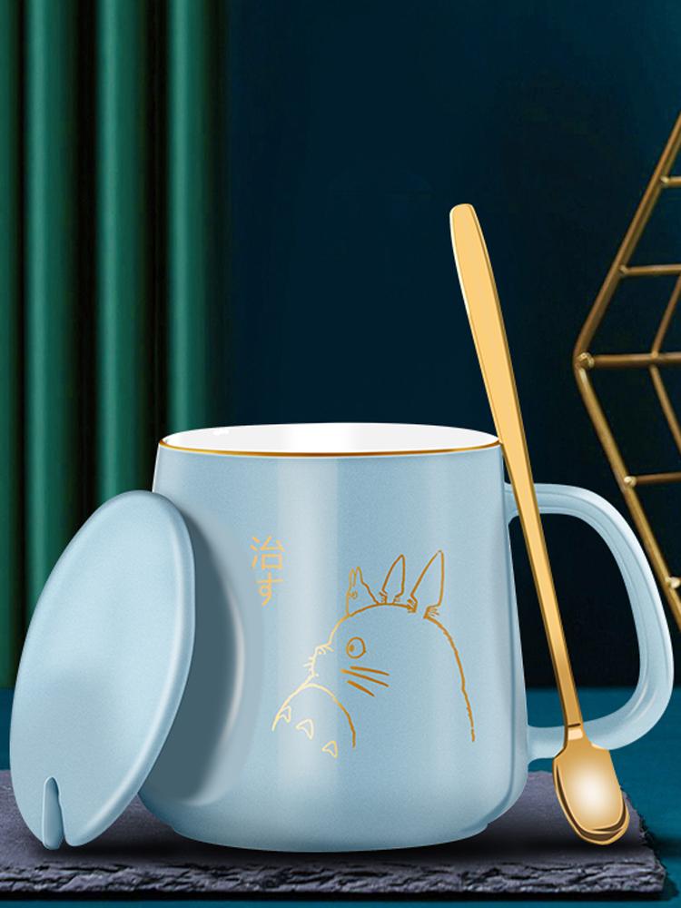 Cartoon Cup Couple Mug Male Coffee Cup Drinking Water Ceramic Household Gift Tea Cup Customized