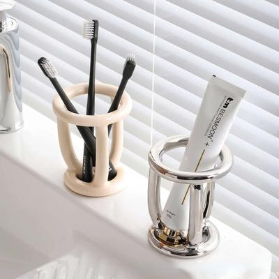 Prosta Ceramiczna Podstawa Uchwytu na Szczoteczki do Zębów Wielofunkcyjny Uchwyt na Pastę do Zębów Przenośny Organizer na Szczoteczki do Zębów Etui Akcesoria Łazienkowe