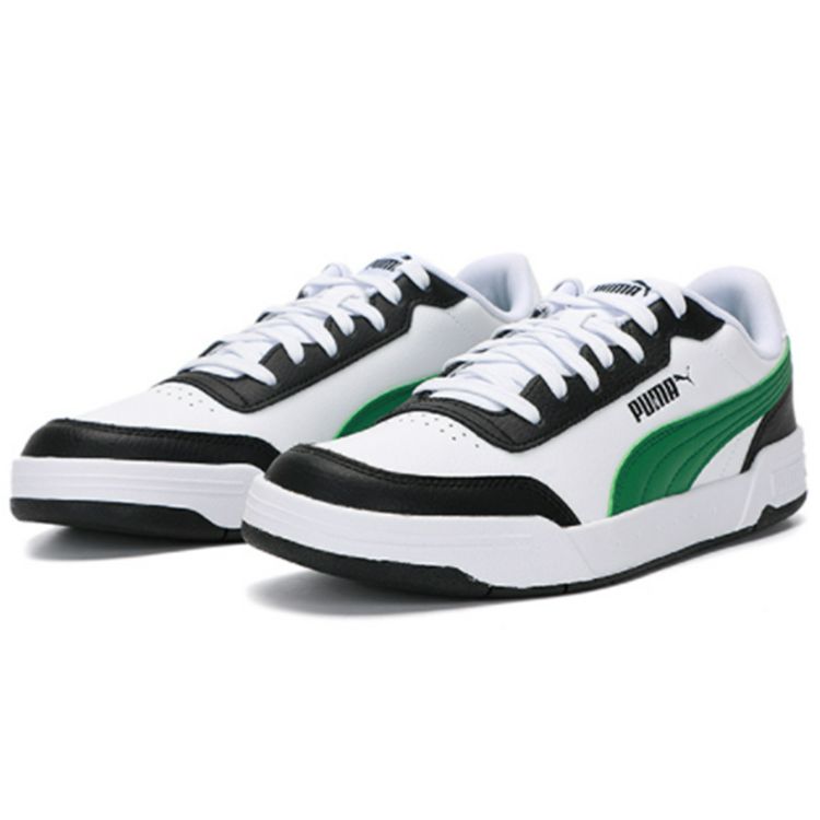 Puma Caracal Leather Low-Top Sneakers Unisex Sneakers White Green 369863-30