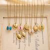Collana con Ciondolo Portafoto a Forma di Cuore Ovale Apribile in Acciaio Inossidabile per Donna Gioielli Moda Vintage Regali
