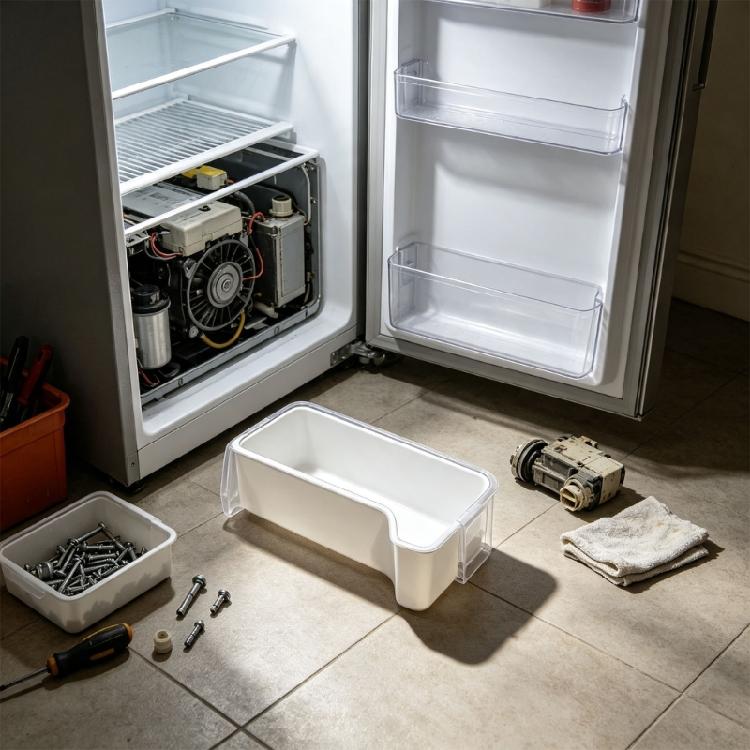Plastic Fridge Door Bin Replacement DA97-11483A, 13.78 x 8.58 x 3.71 Inch Refrigerator Shelf Basket, Single Bin Included for Organization