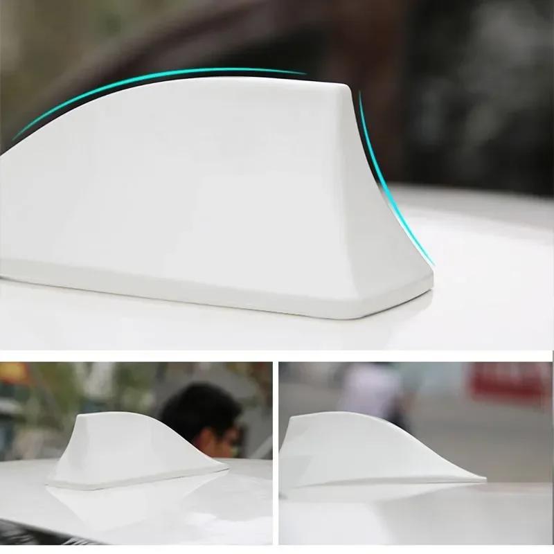 Car Shark Fin Antenna Cute Fin Shape Auto Roof Aerial Base Self Adhesive Radio Signal Universal Vehicle Accessories for Most Car