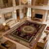 European Red Retro Large Apartment Soft Carpet Decoration Living Room Non-slip Luxury Rug Easy Clean Lint-free Coffee Tables Mat