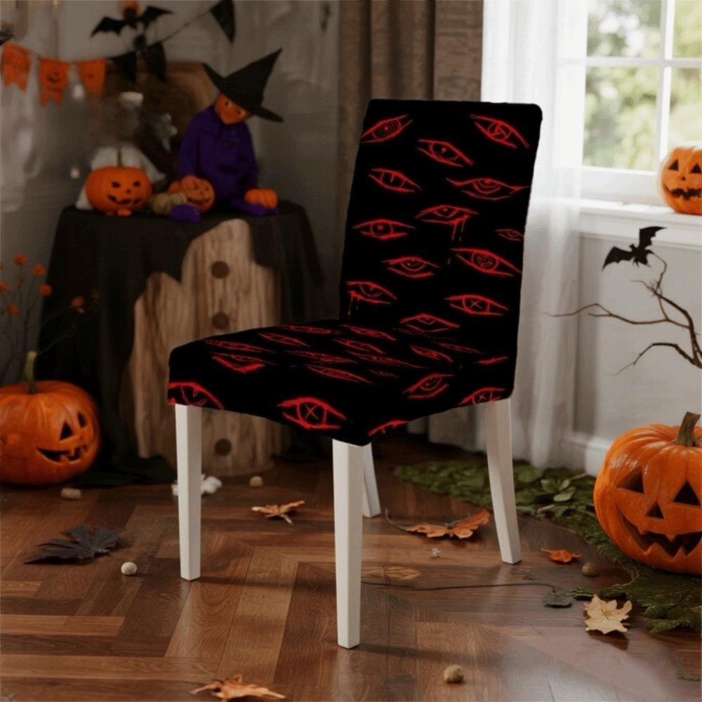 Dust-proof Halloween Chair Covers Vintage Bloody Handprint Chair Cover for Home
